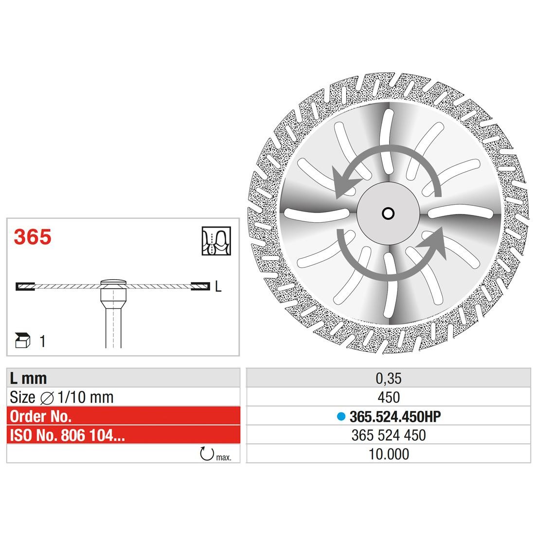 EDENTA | ED-365.524.450 HP – Disque diamanté FLEX