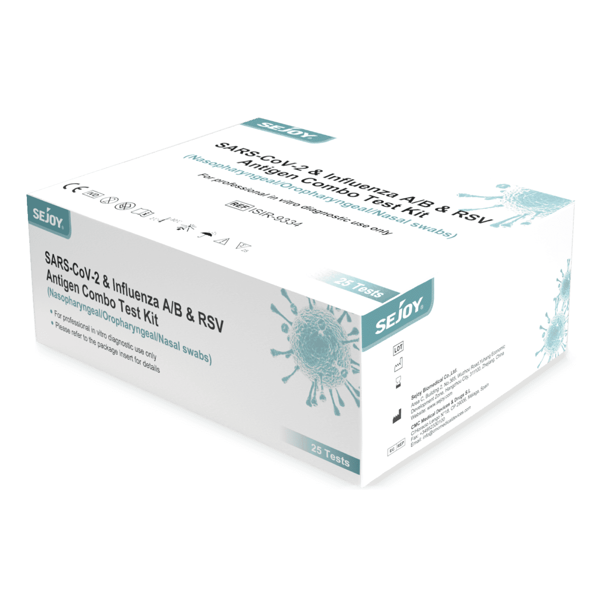 Test Antigénique Combiné Grippe A+B, COVID-19 & VRS – Sejoy (Carton 1000 tests)