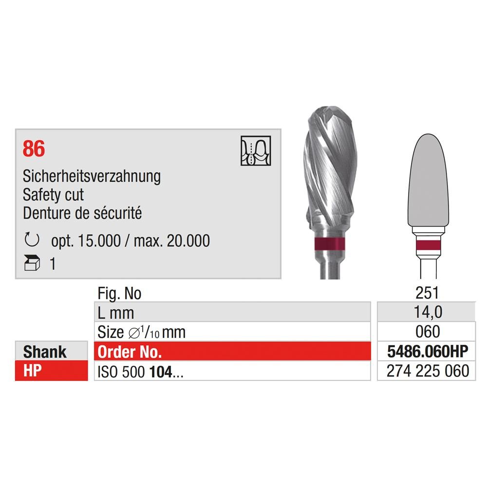 EDENTA | ED-5486.060HP – VZ86 - Denture de Sècuritè