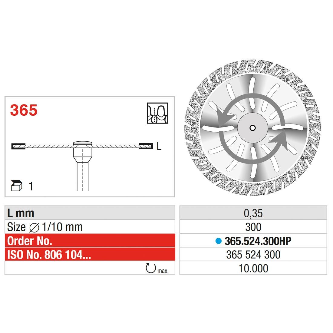 EDENTA | ED-365.524.300HP - Disque diamanté FLEX