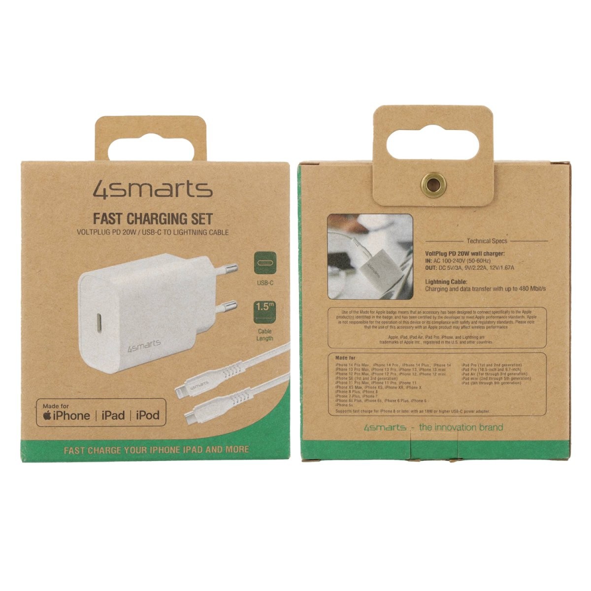 Ladegerät-Set 20W mit 1,5m Lightning Kabel für iPhone und iPad
