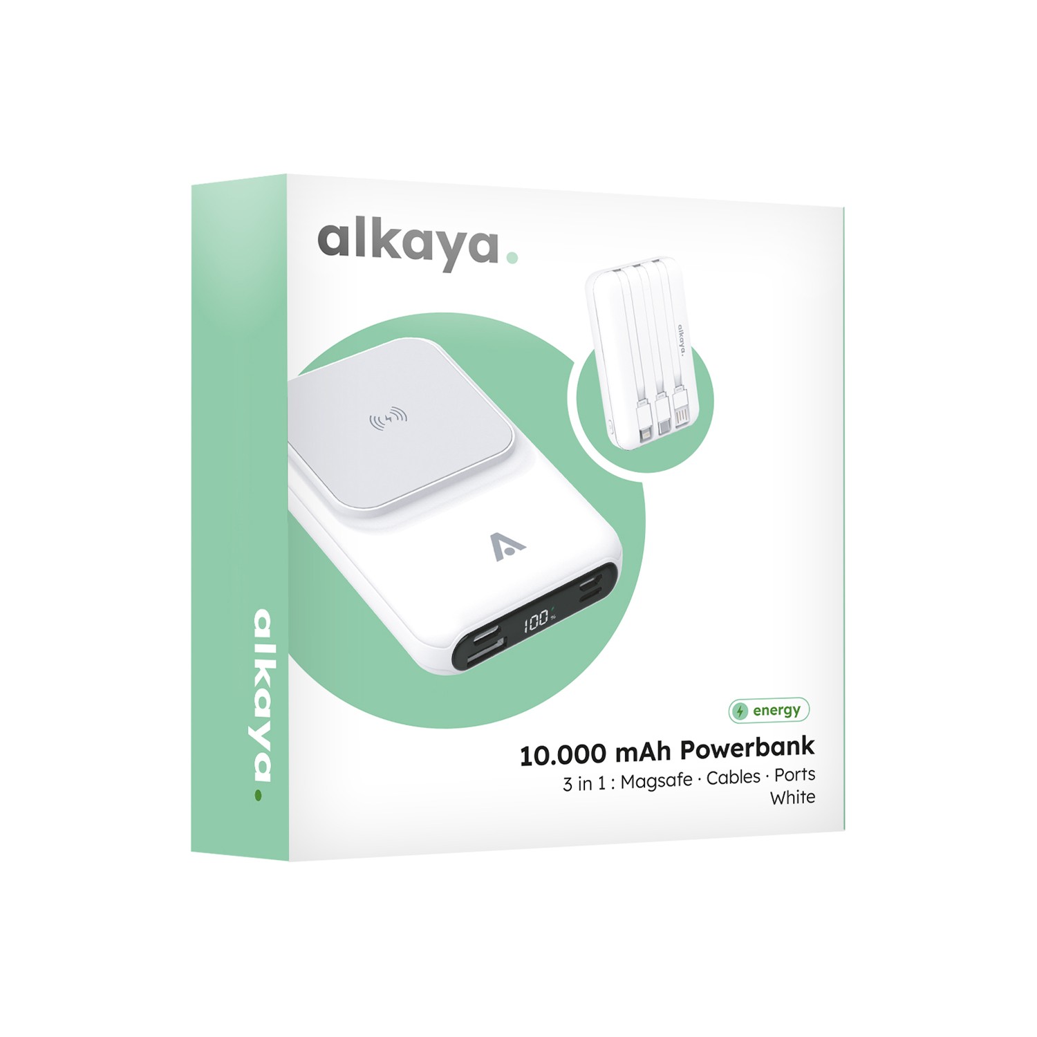 alkaya Thor MagSafe 10.000 mAh Powerbank schwarz