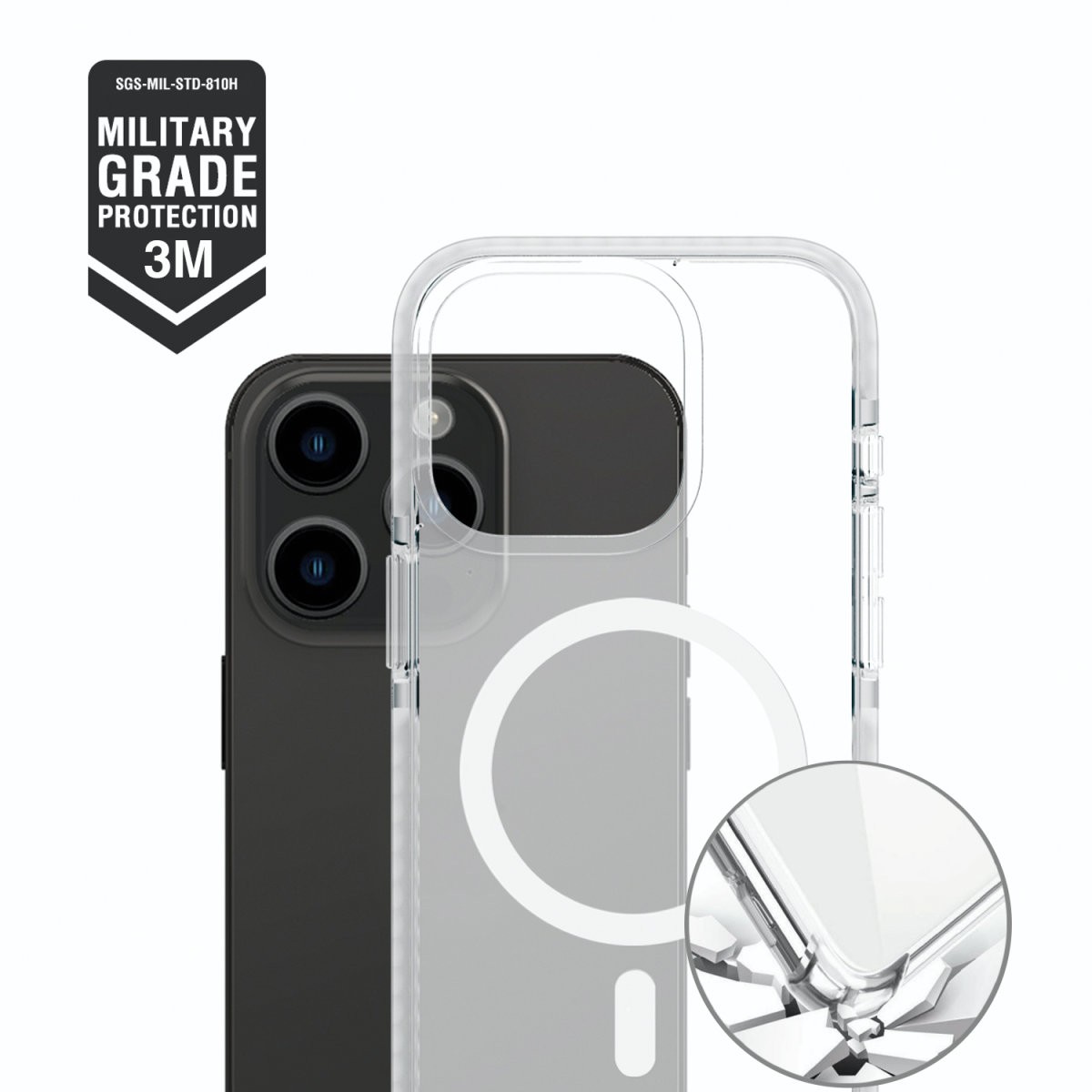 Hybrid Case Guard 3m Drop für Apple iPhone 15 Pro MagSafe-kompatibel