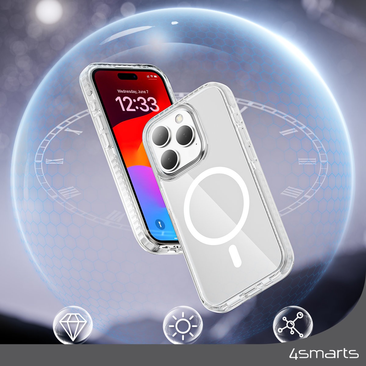 Hybrid Case Guard 3m Drop für Apple iPhone 15 Pro MagSafe-kompatibel