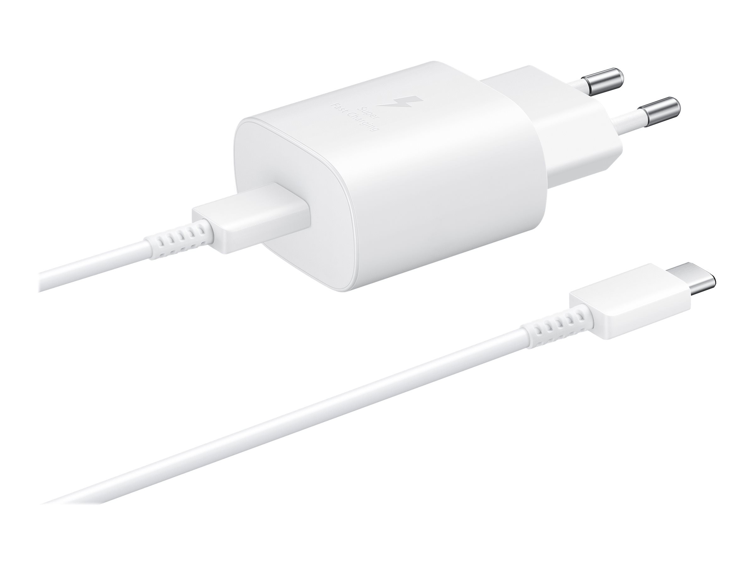Samsung - EP-TA800XWE - Quick Charger + CABLE - USB Typ C- 25W - Weiß BULK