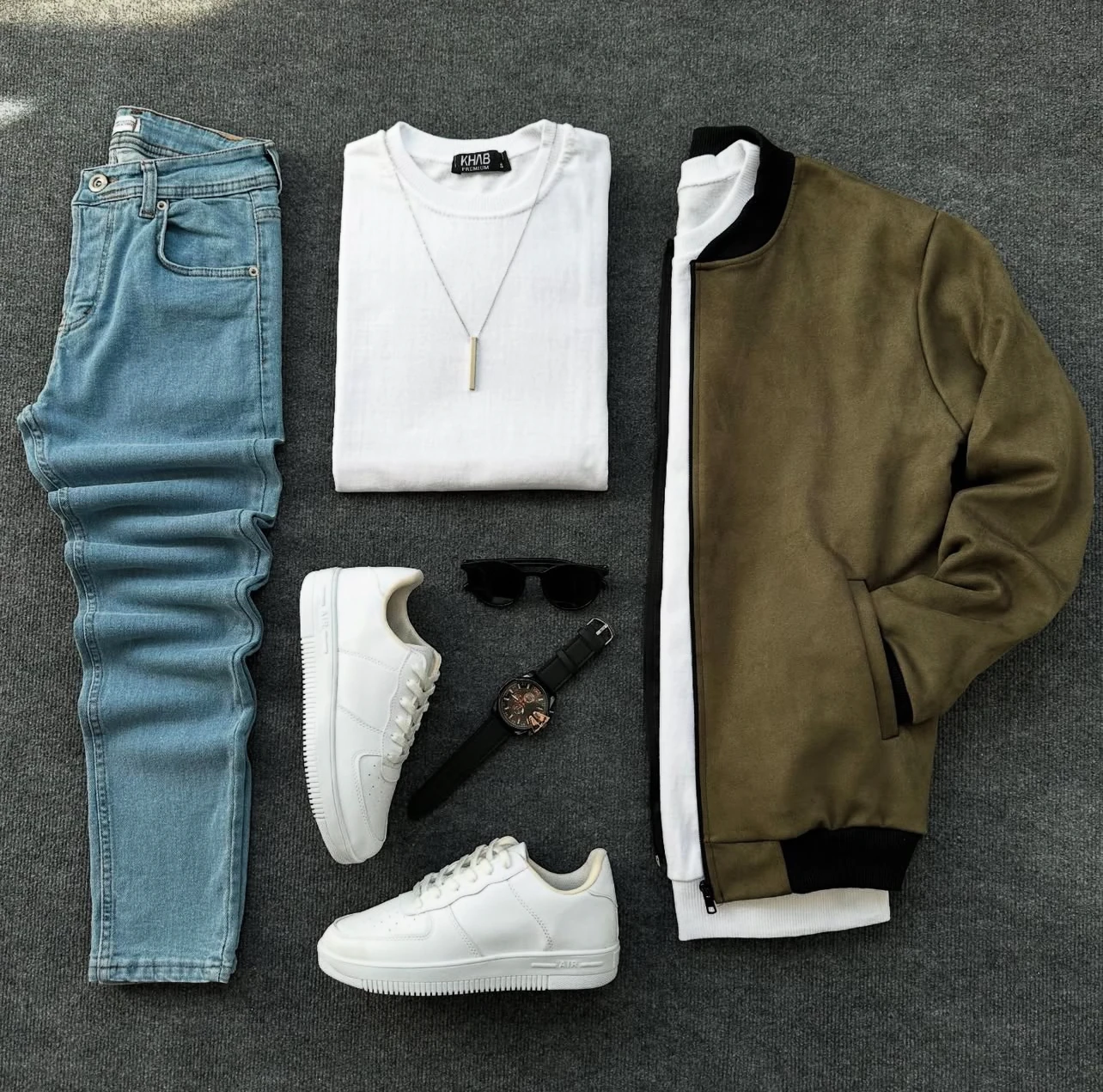 SET 5 PIESE: Jachetă, Bluză, Pantaloni, Ceas și Ochelari