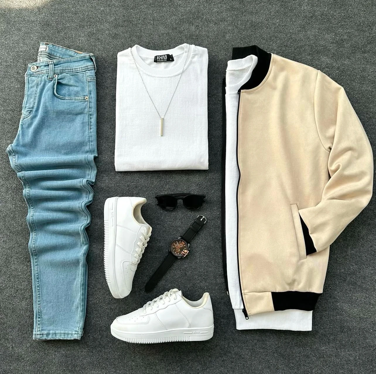 SET 5 PIESE: Jachetă, Bluză, Pantaloni, Ceas și Ochelari