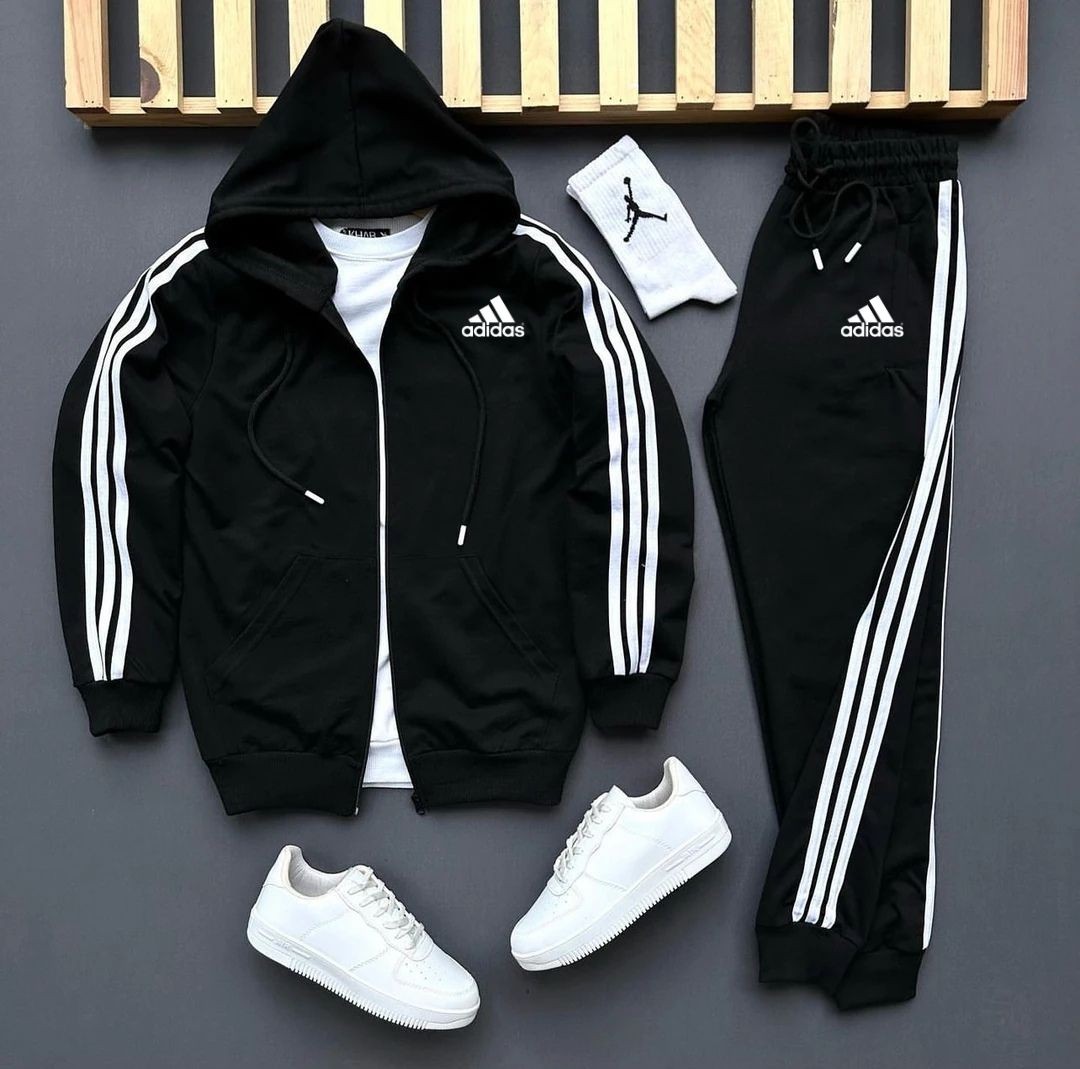 Compleu Bumbac Cu Gluga + Tricou + 2 Perechi Sosete Jordan Lungi Alb