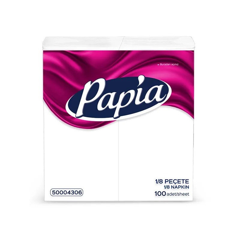 Weiße Papierserviette 100 Stück