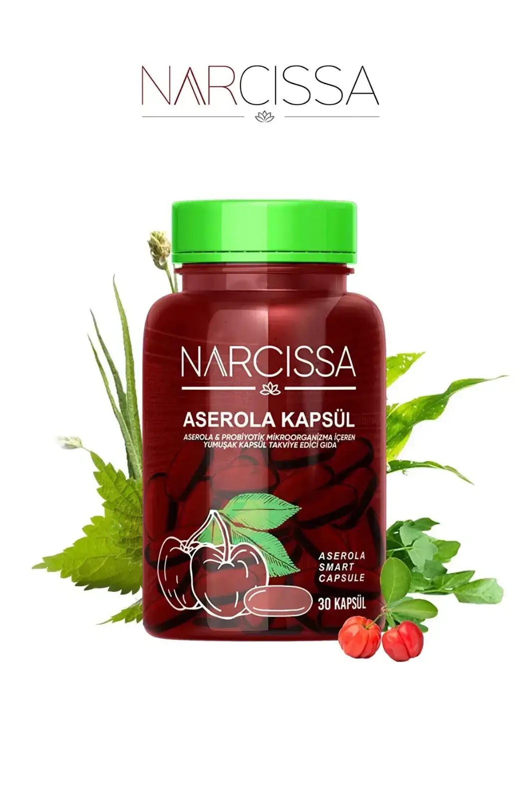 Narcissa Aserola Kapseln: Schlank mit der Kraft der Acerola-Kirsche! 🍒