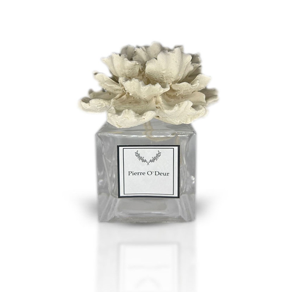 Amber Wood - 200ml - Weiße Rosenblüte - Transparente Flasche 