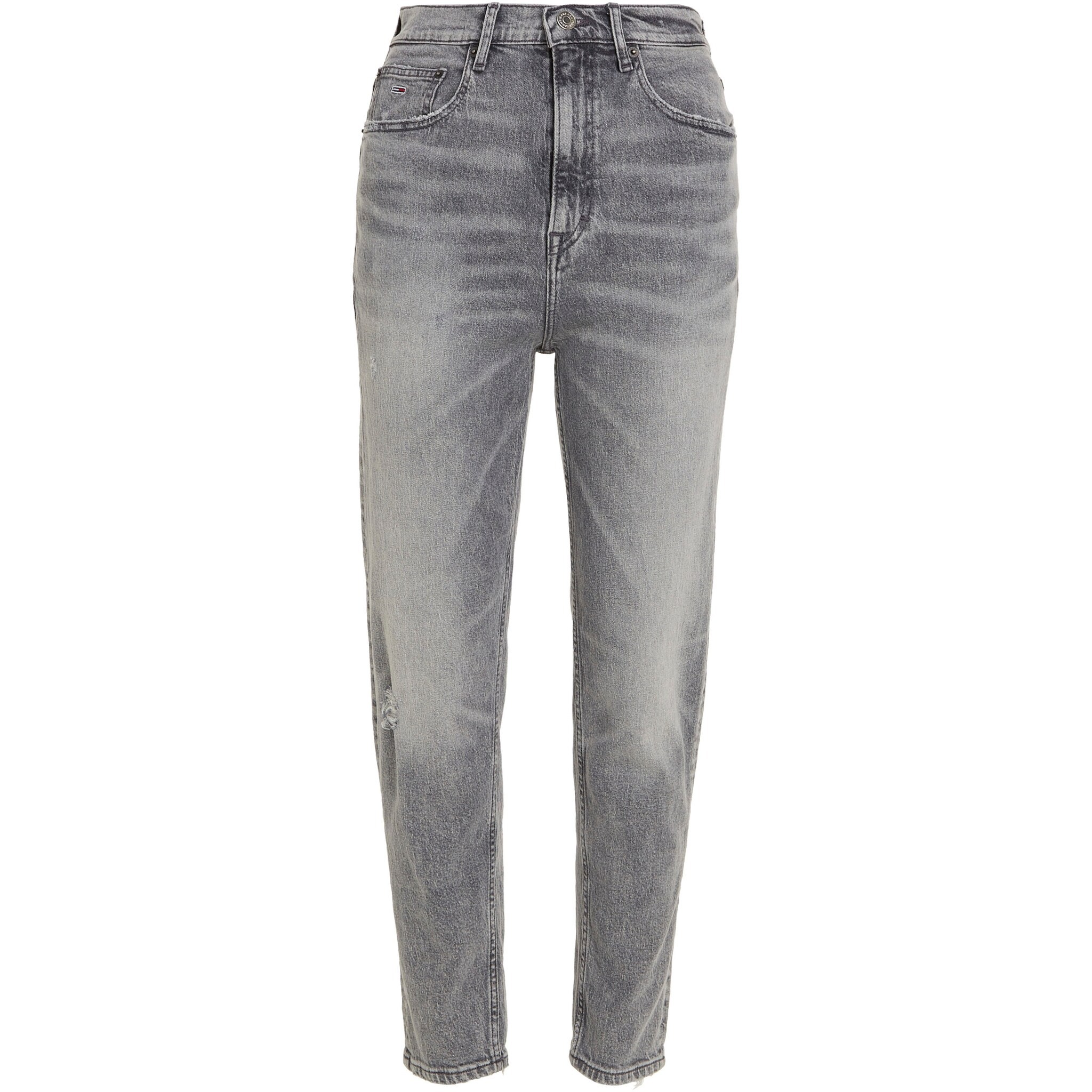 Bequeme Jeans Mom Uhr Taper Grau