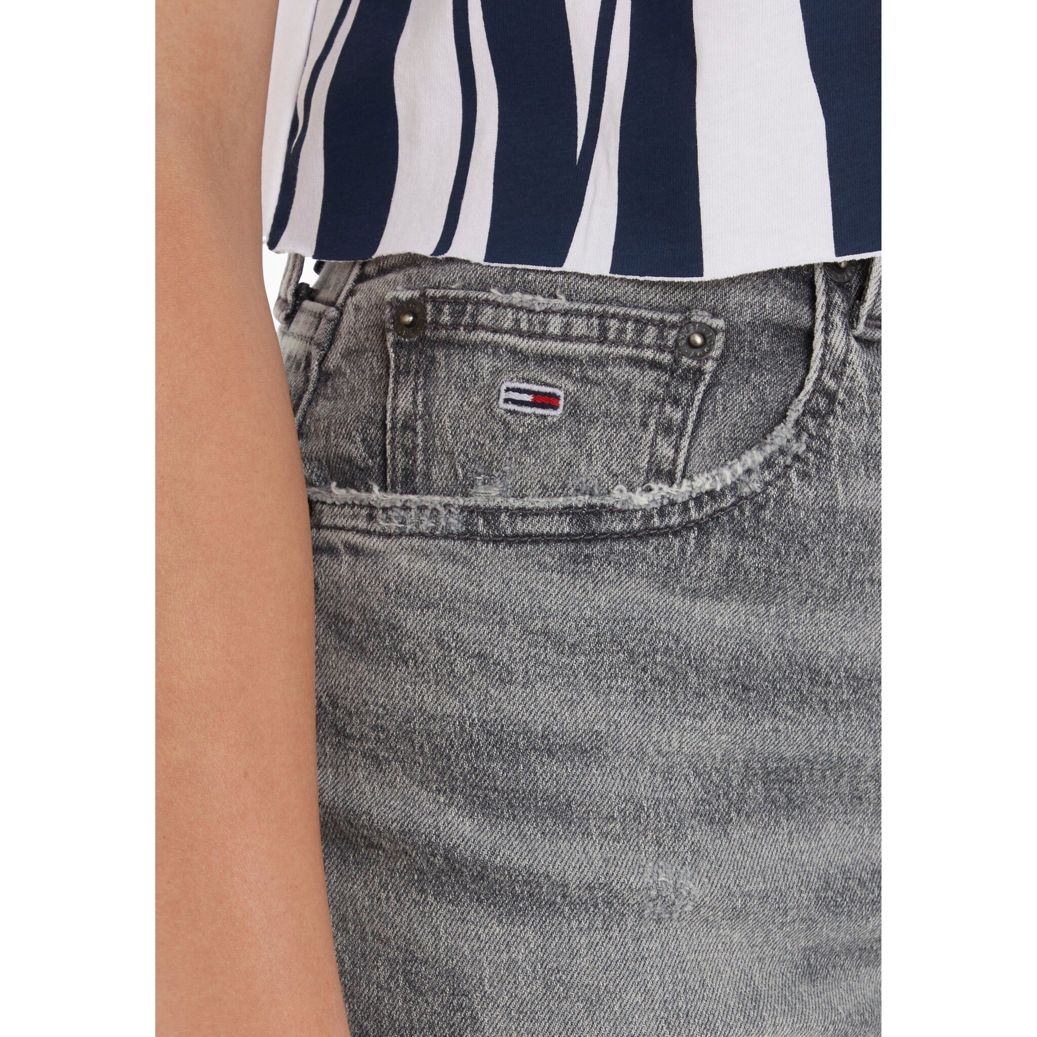 Bequeme Jeans Mom Uhr Taper Grau