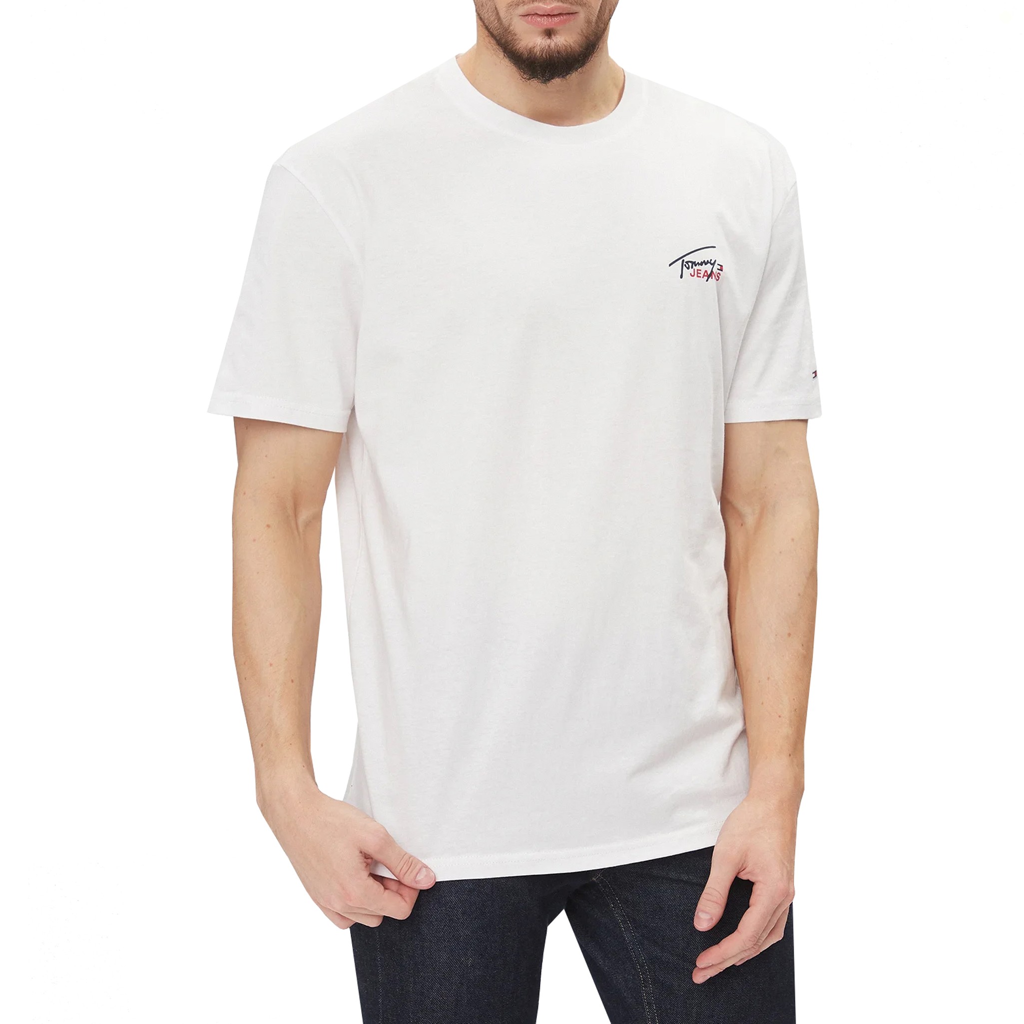 Tommy Jeans T-Shirt mit Logo auf Brusthöhe