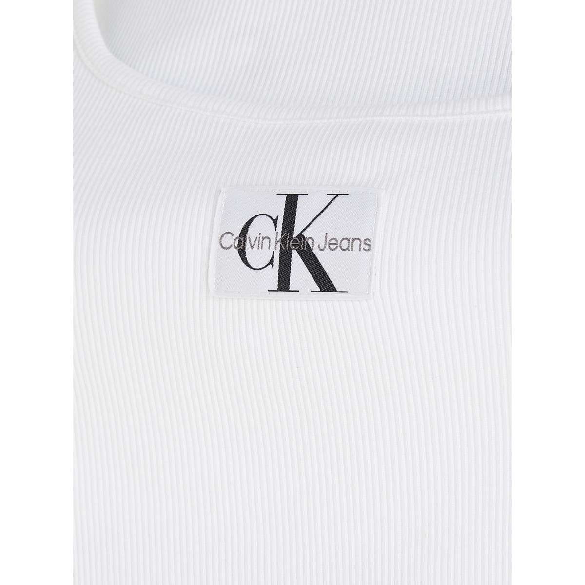 Ck T-Shirt mit Logo und doppelten Trägern  Weiß