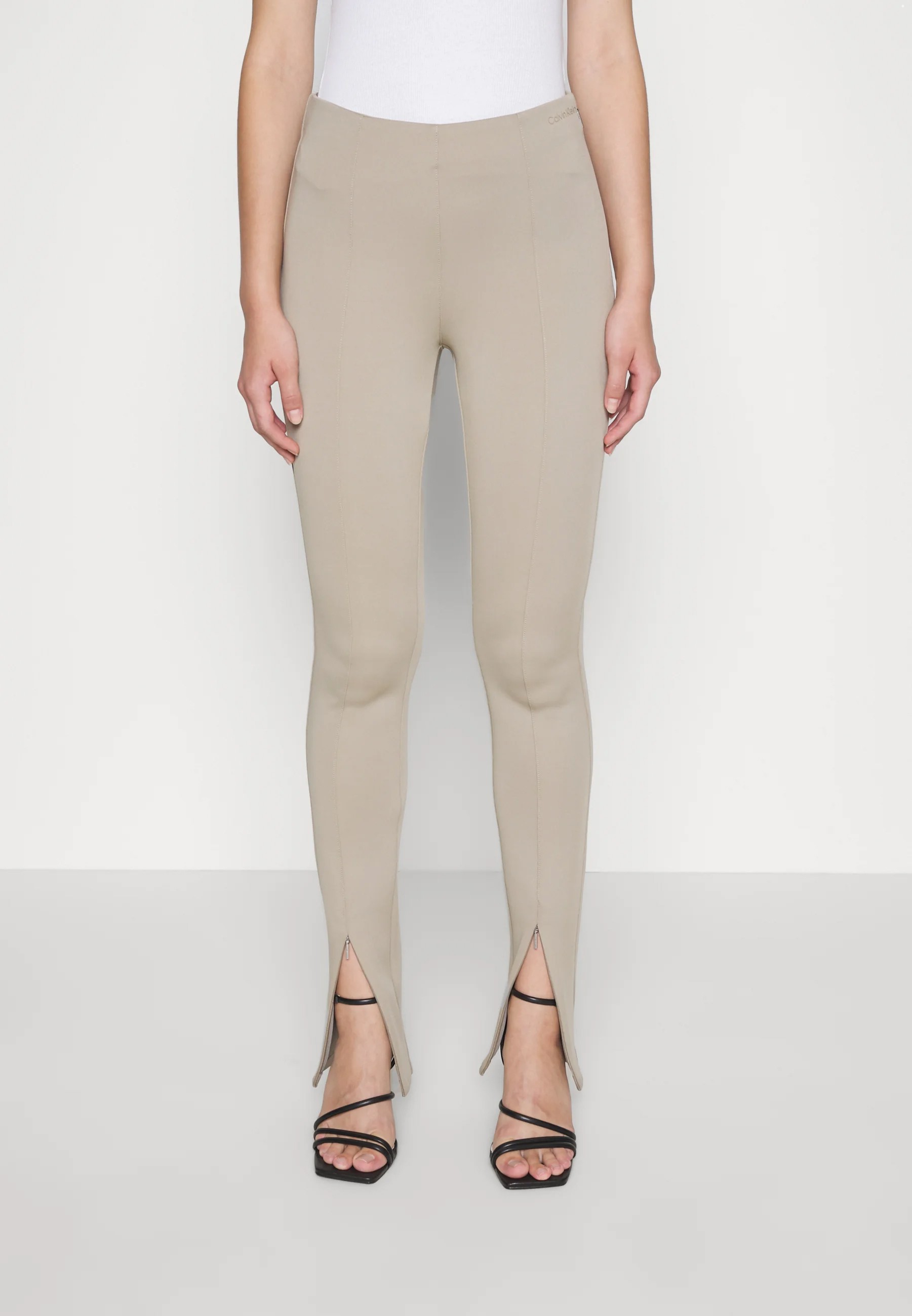 Ck Technical Split Leggings Hosen Beige 