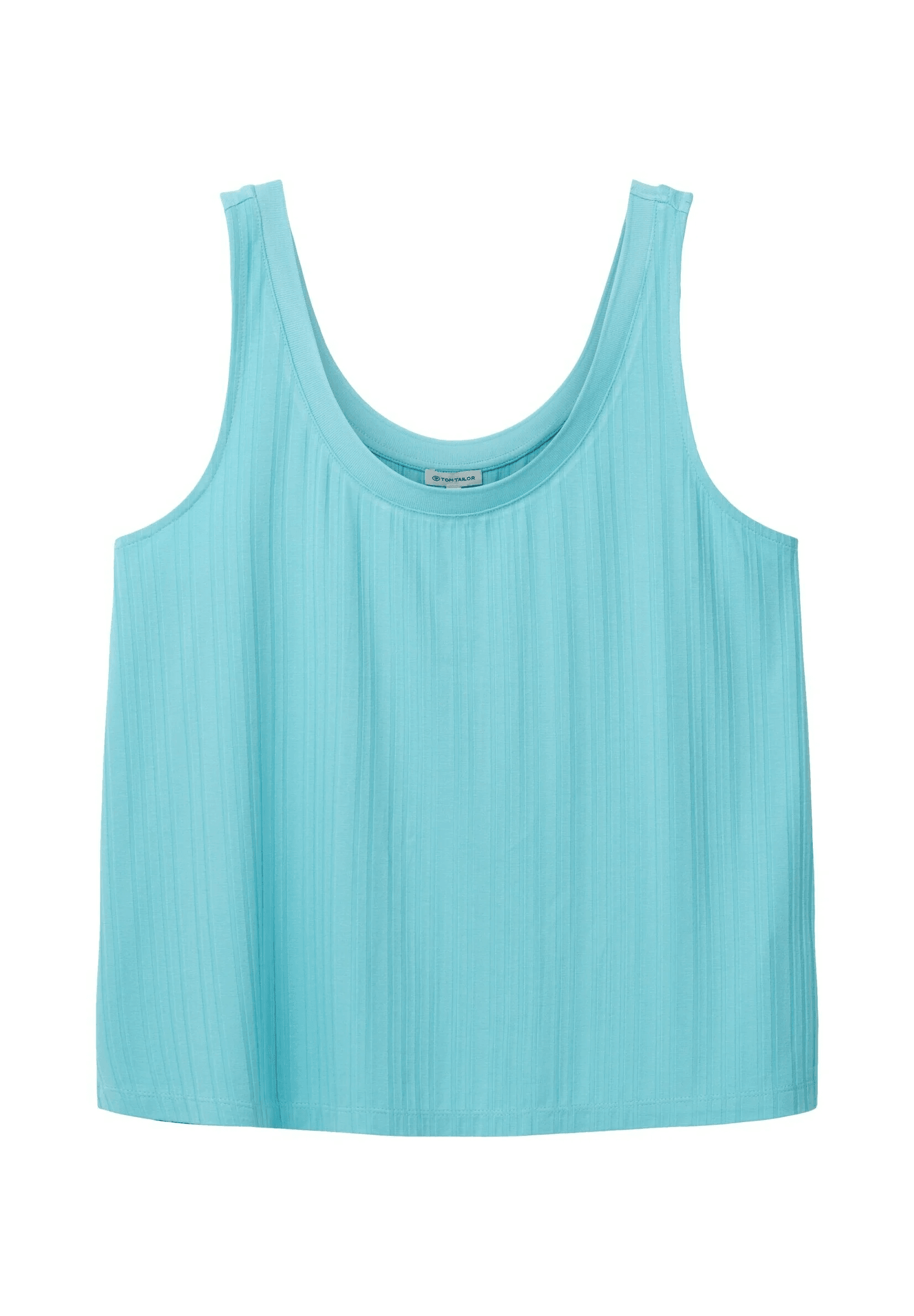 Geripptes Tanktop hellblau