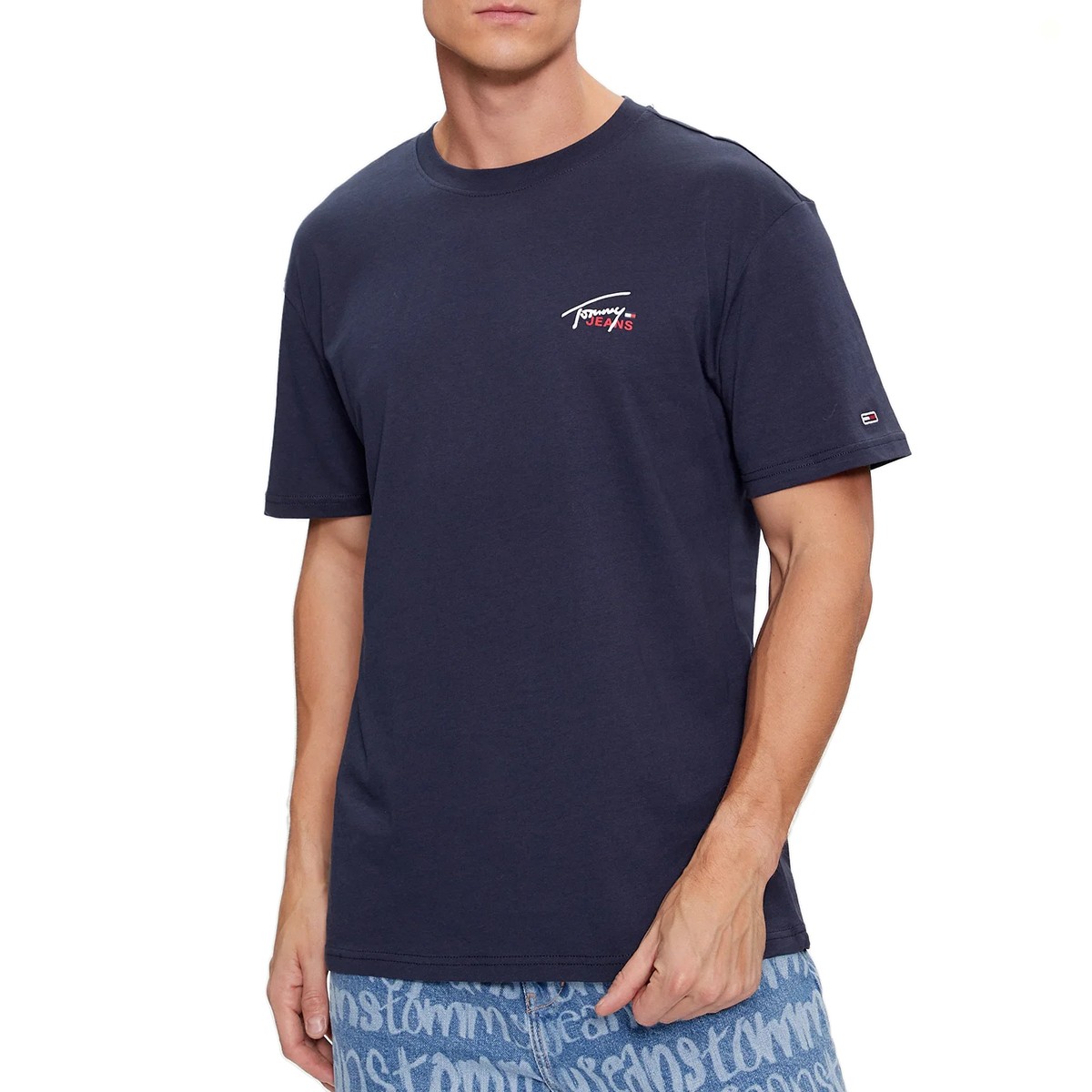 Tommy Jeans T-Shirt mit Logo auf Brusthöhe