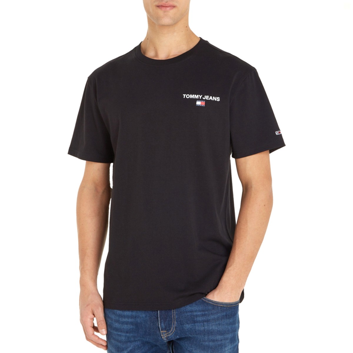 Tommy Jeans T-Shirt mit Rückenlogo und Schriftdruck - Black1