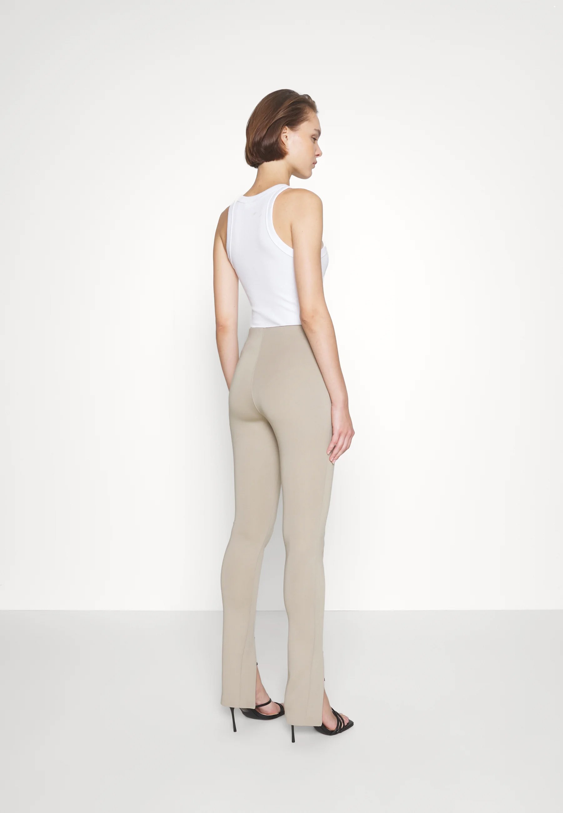 Ck Technical Split Leggings Hosen Beige 