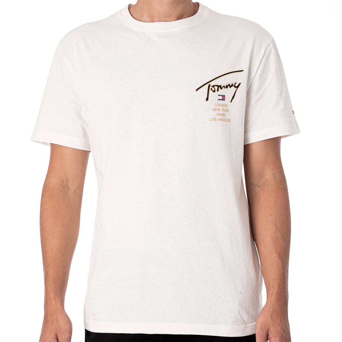 Tommy Jeans T-shirt mit Rückenlogo  - Ancient White