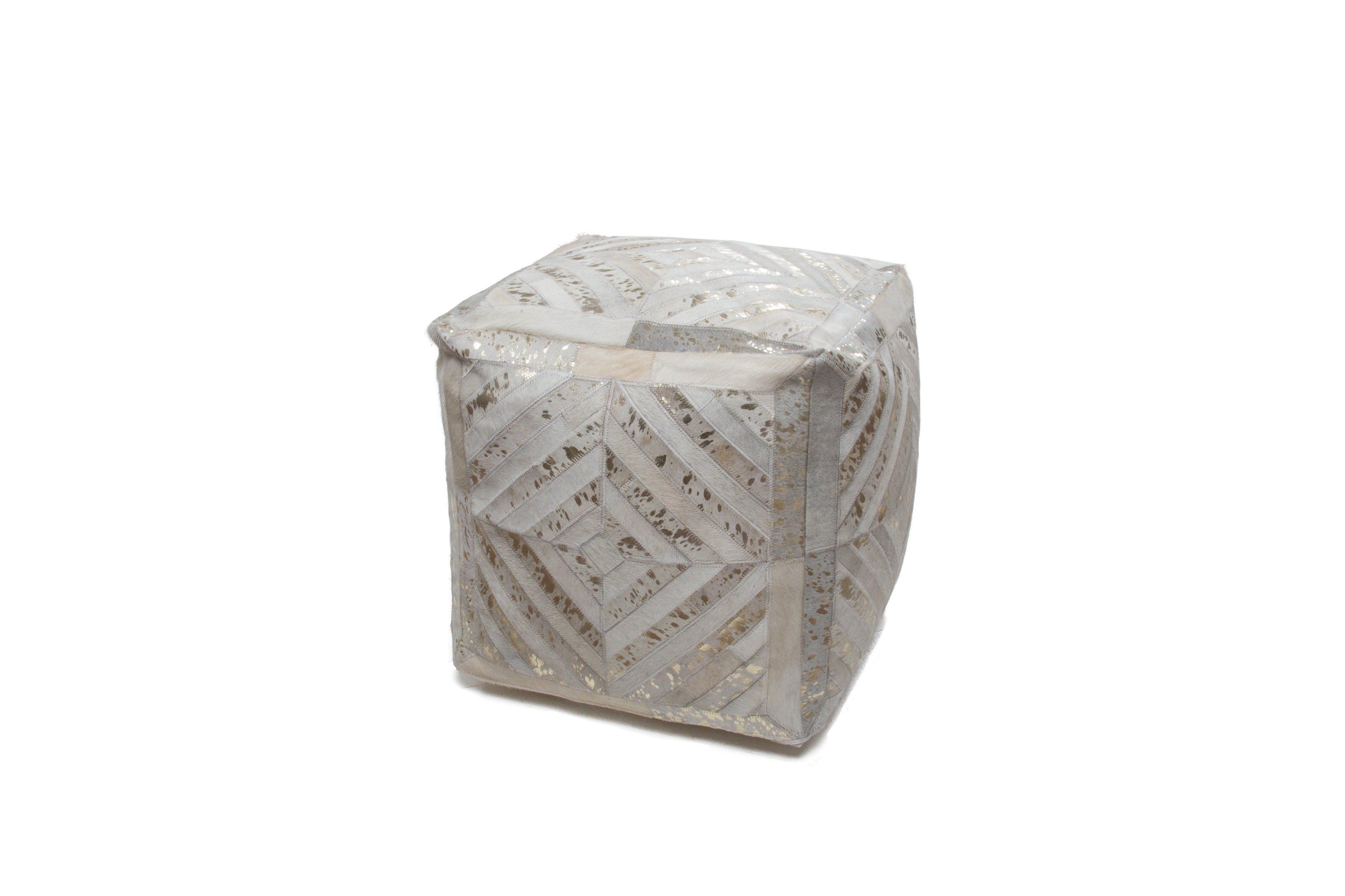 Spark Pouf 410 Elfenbein / Gold 45cm x 45cm