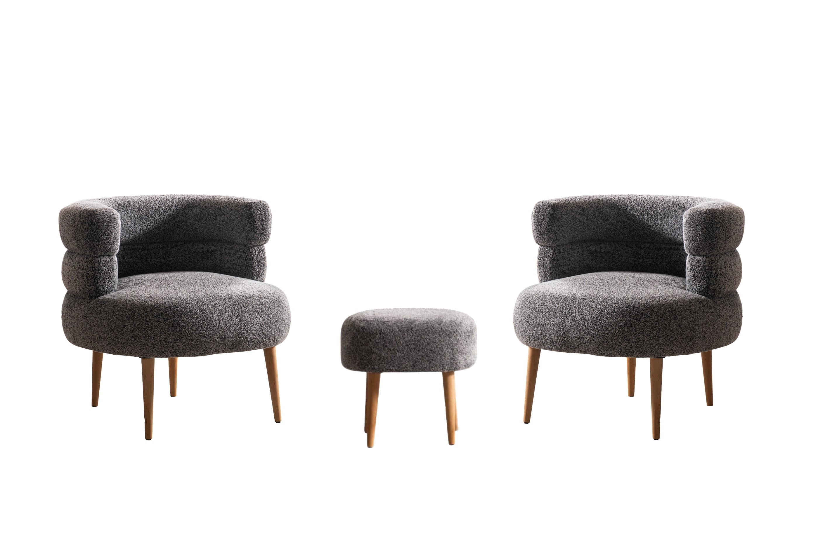 Barel Lounge -Set in Teddy-Plüschstoff