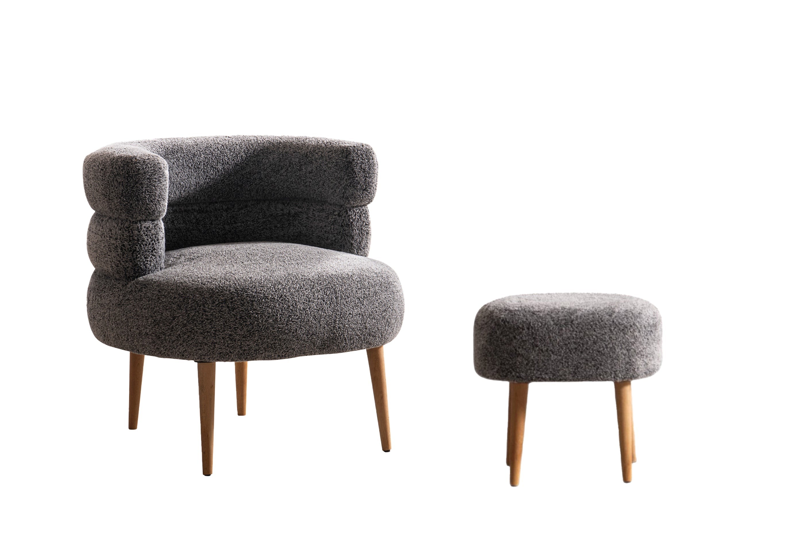 Barel Lounge -Set in Teddy-Plüschstoff