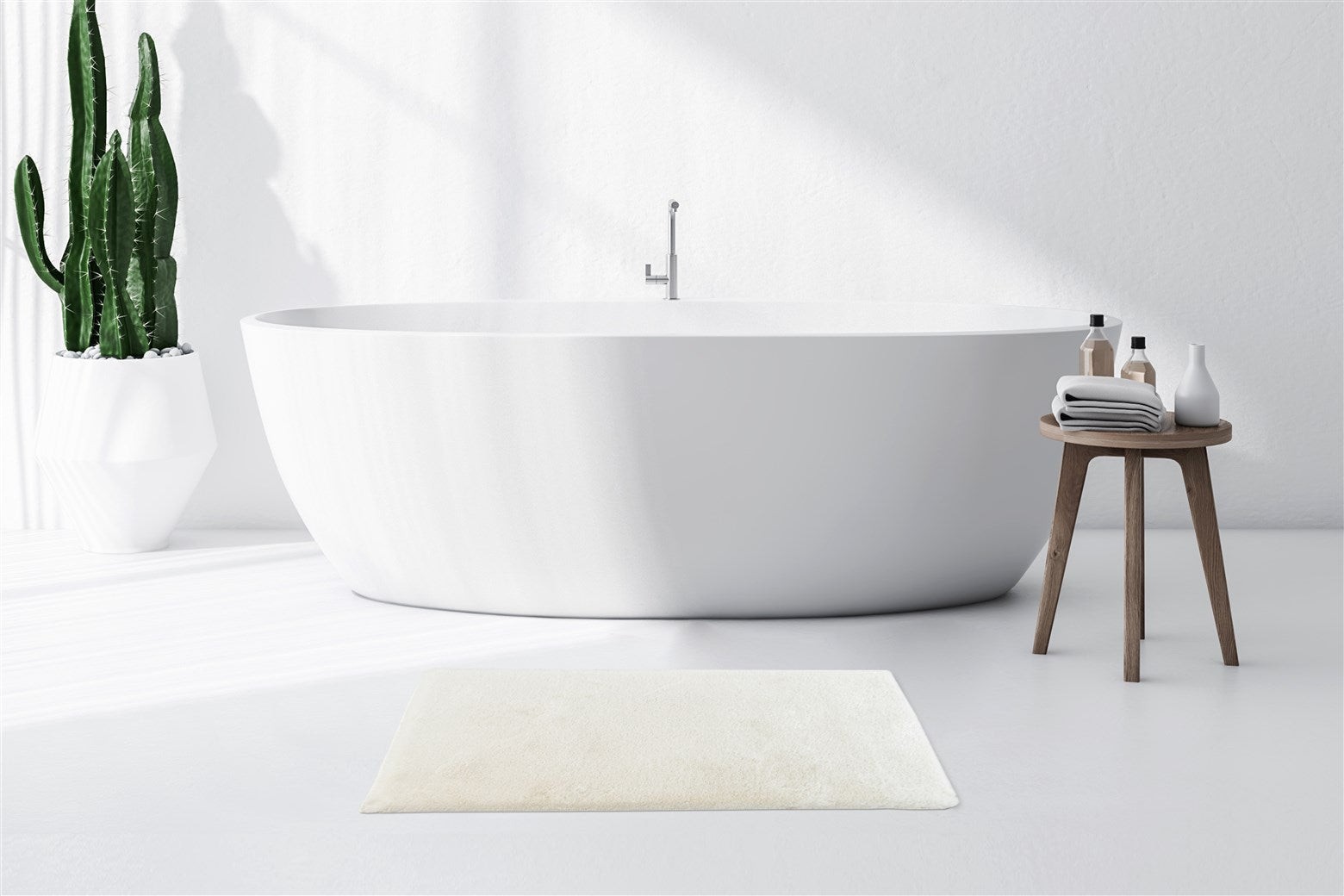 Badematte Rabbit Light 625 Weiß 65cm x 100cm