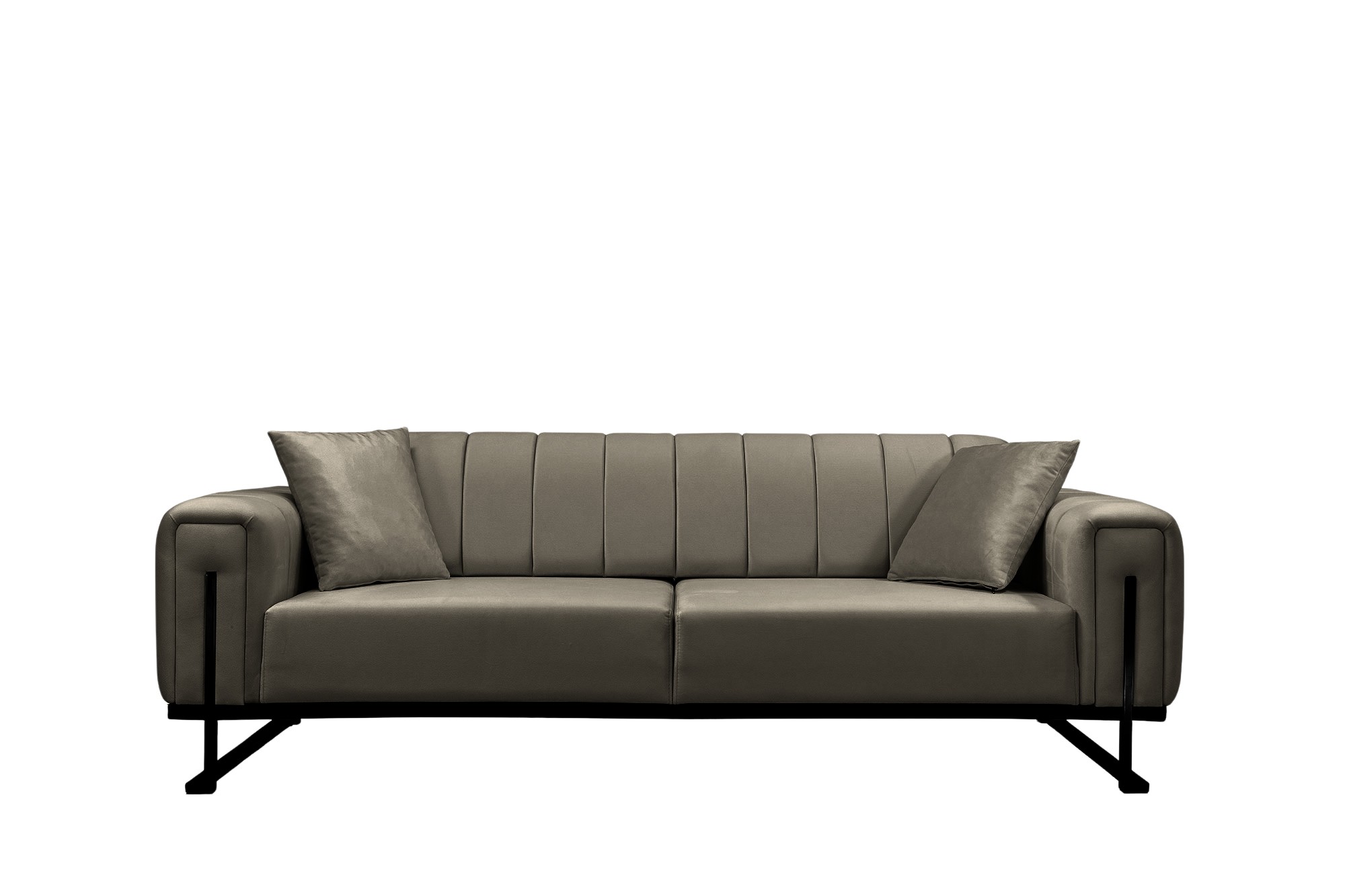 Elegance Couchgarnitur Spar Set in 6 versch. Farben und 3 Kufen-Farben