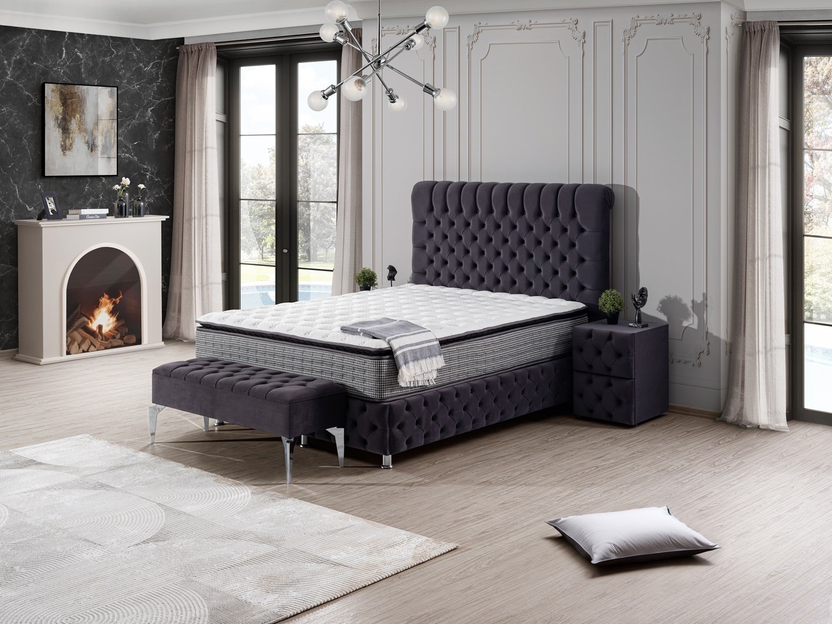 Boxspringbett  ROMA mit Bettkasten inkl. Matratze