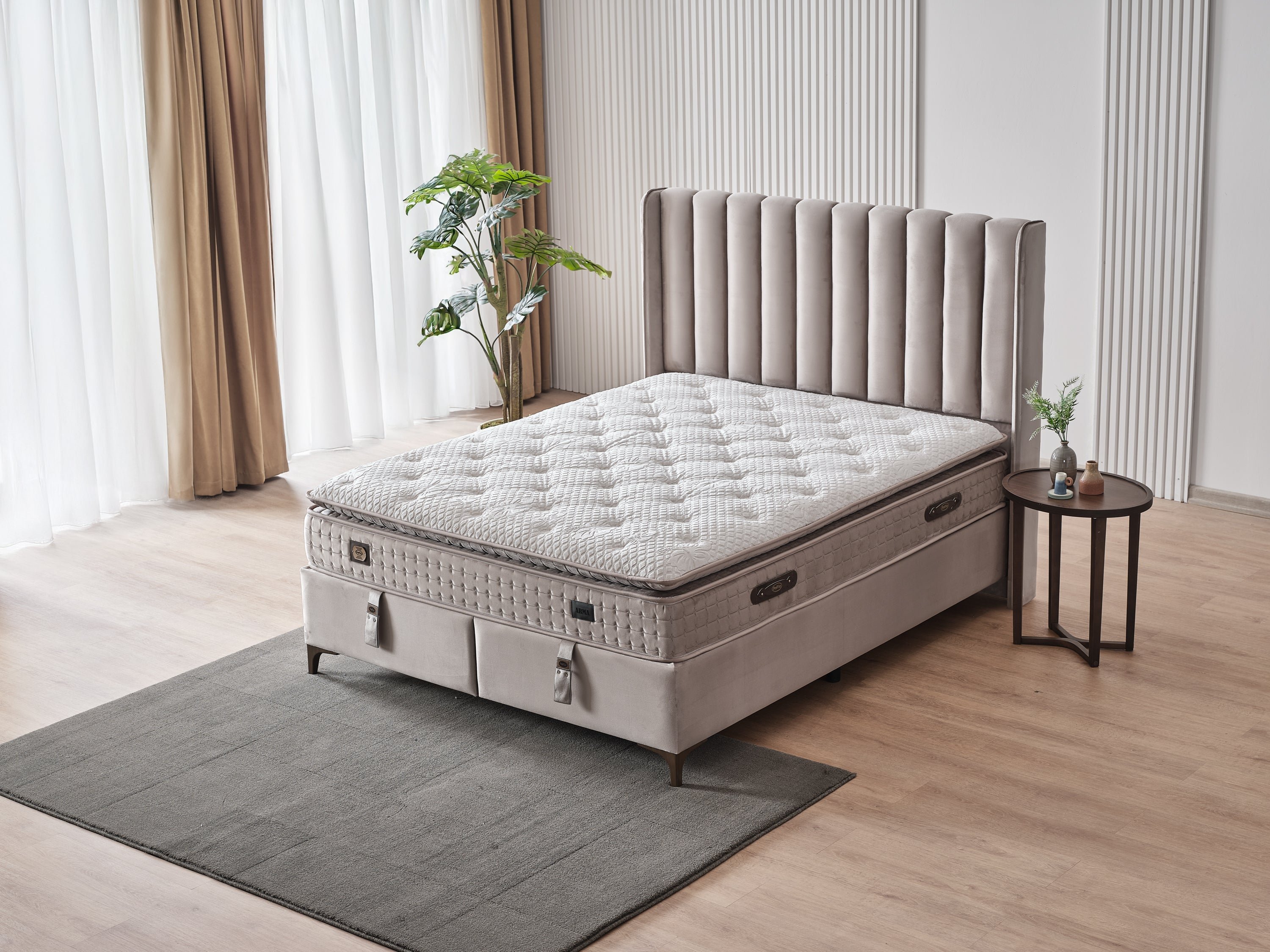 Boxspringbett NOTTE-ARMA , mit Bettkasten inkl. Matratze