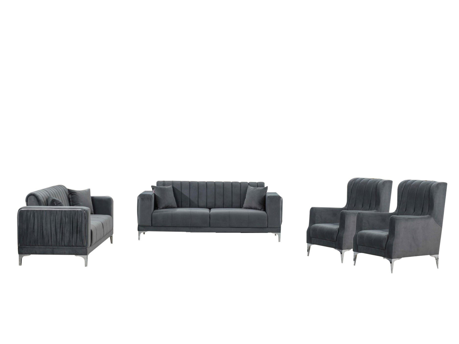 Couch-Set Polstergarnitur Palermo Spar-Set mit Bettfunktion