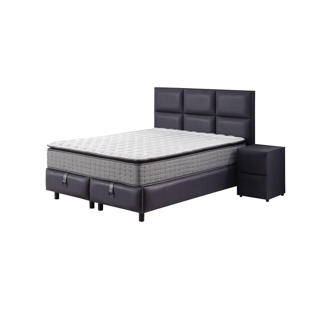 Boxspringbett WIEN mit Bettkasten inkl. Matratze