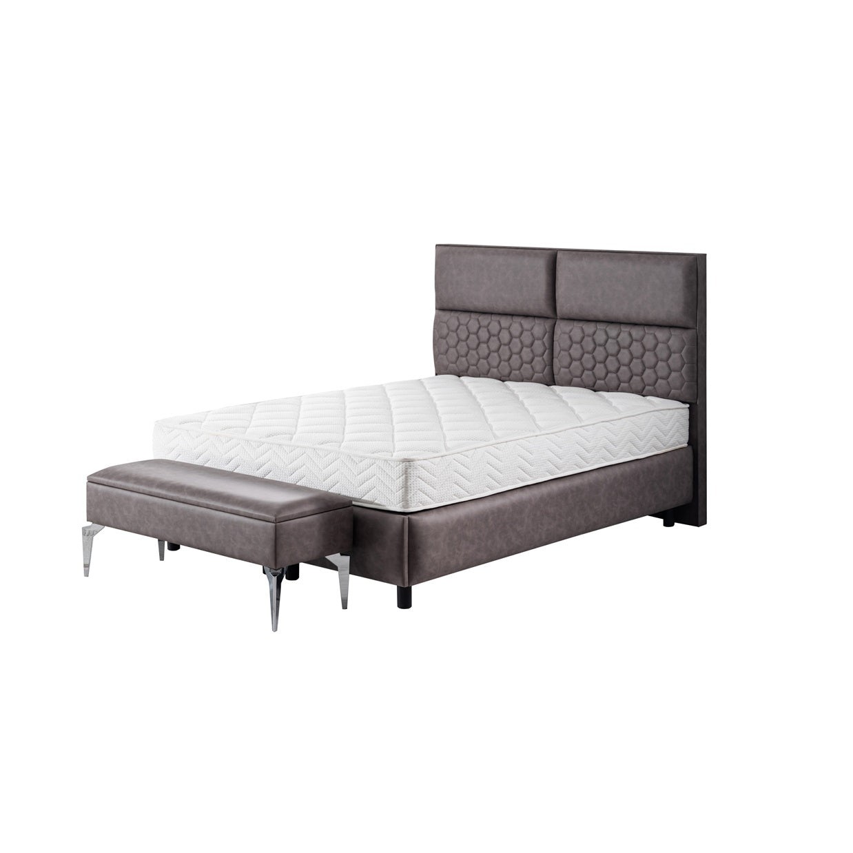 Boxspringbett  LONDRA mit Bettkasten inkl. Matratze