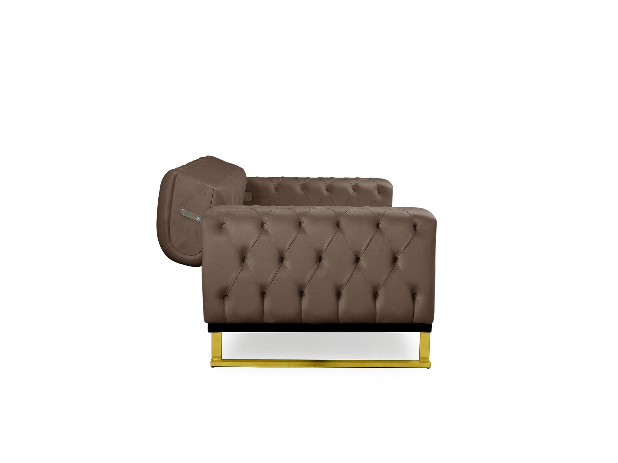 Bienne Furniture Couchgarnitur Harmonie 3-Sitzer+2-Sitzer+Sessel (Gold Farben, Braun)
