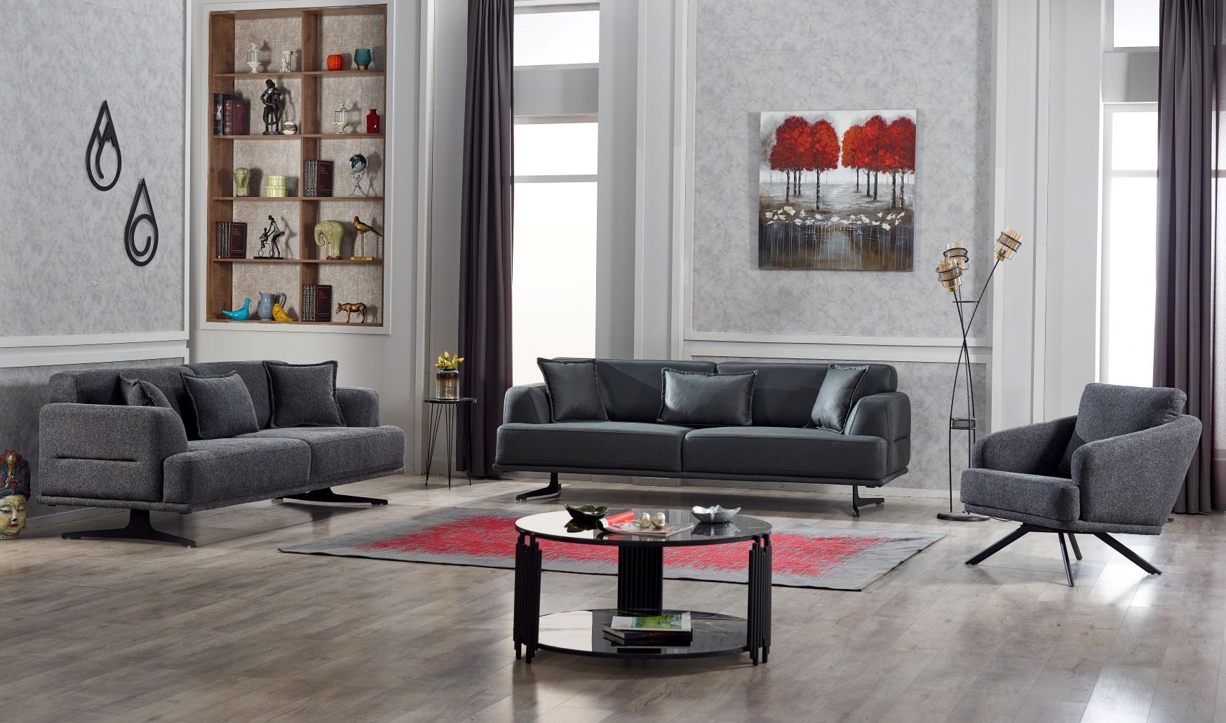 Couchgarnitur Couch - Set BOSTON 3-Sitzer mit Bettfunktion