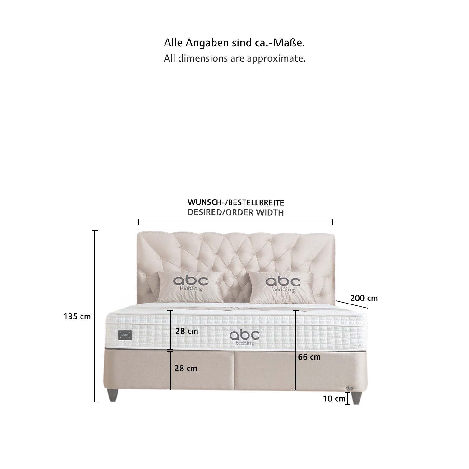 Abc bedding Boxspringbett OPERA, mit Bettkasten inkl. Matratze & Aufbauservice
