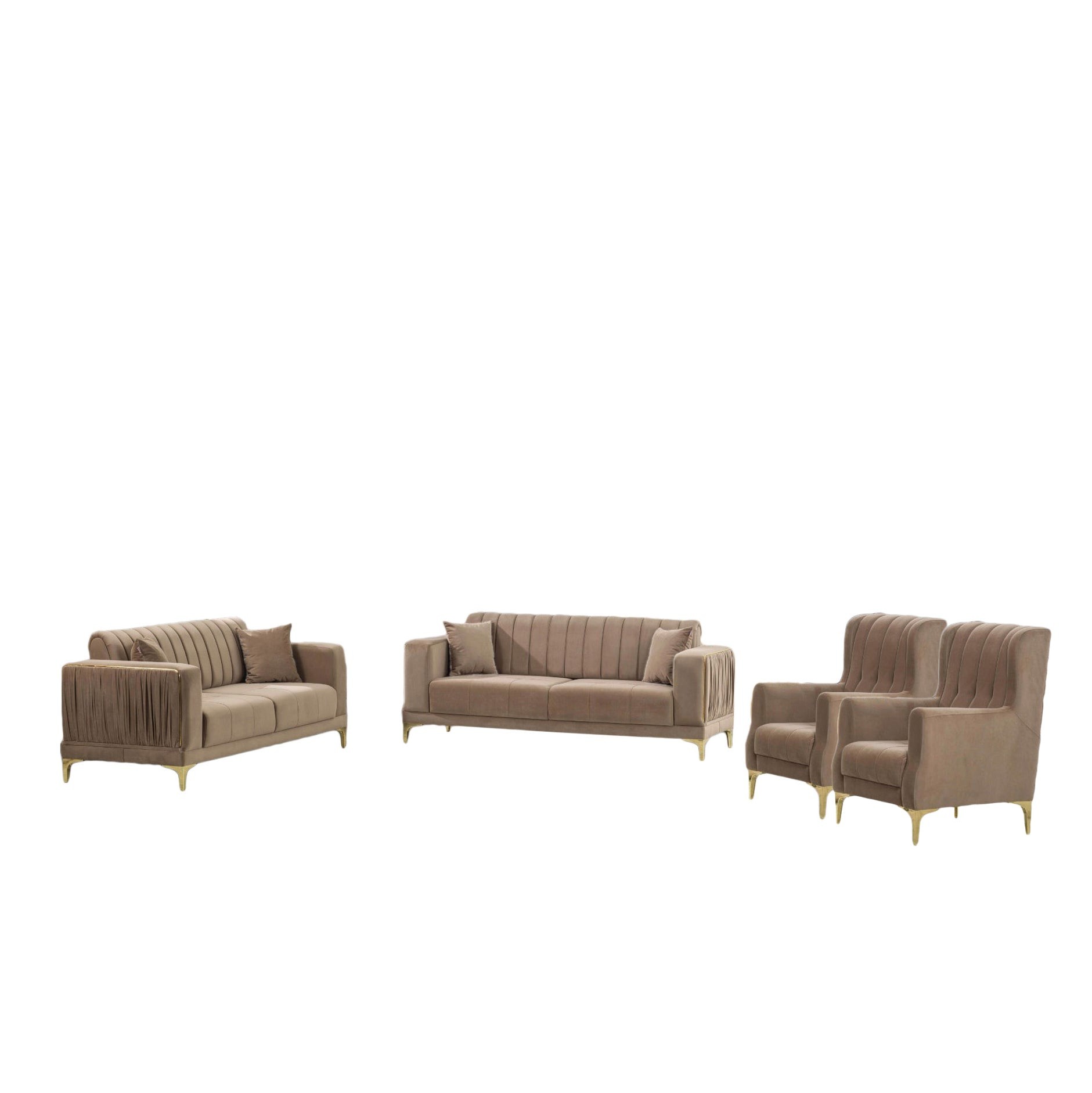 Couch-Set Polstergarnitur Palermo Spar-Set mit Bettfunktion