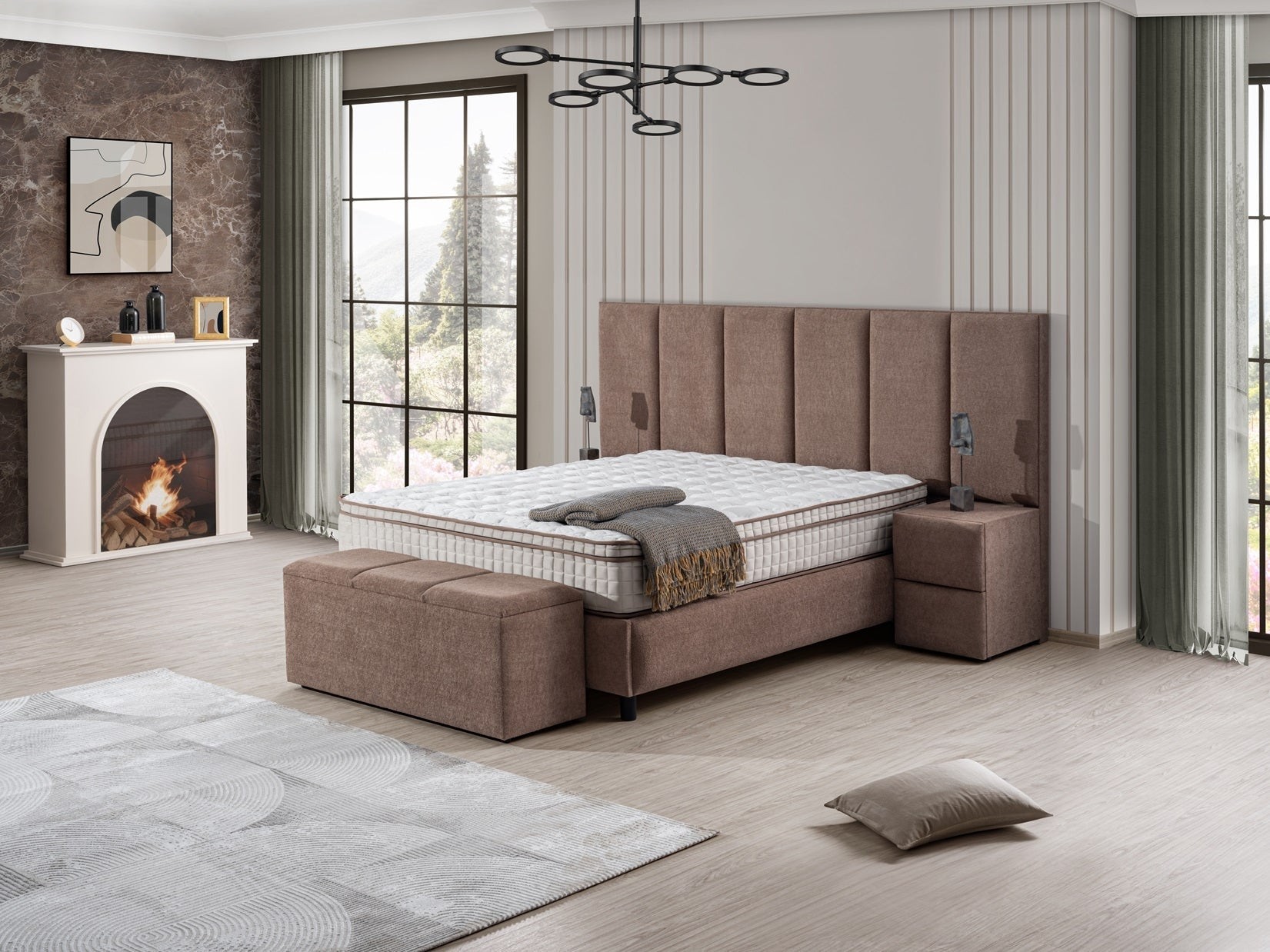 Boxspringbett  SELİN mit Bettkasten inkl. Matratze