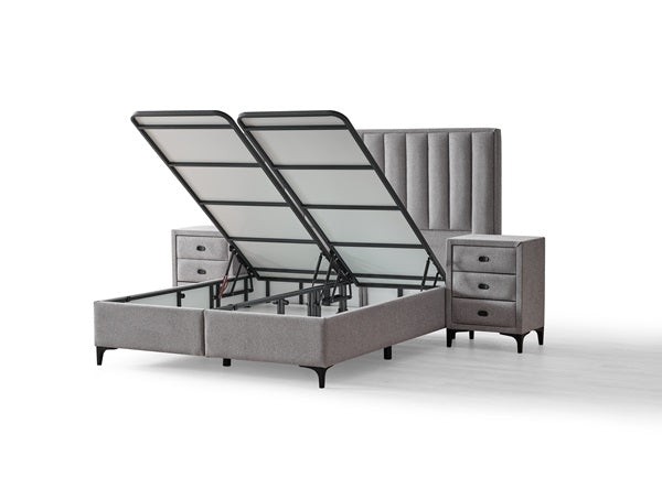 Boxspringbett PİANO, mit Bettkasten inkl. Matratze