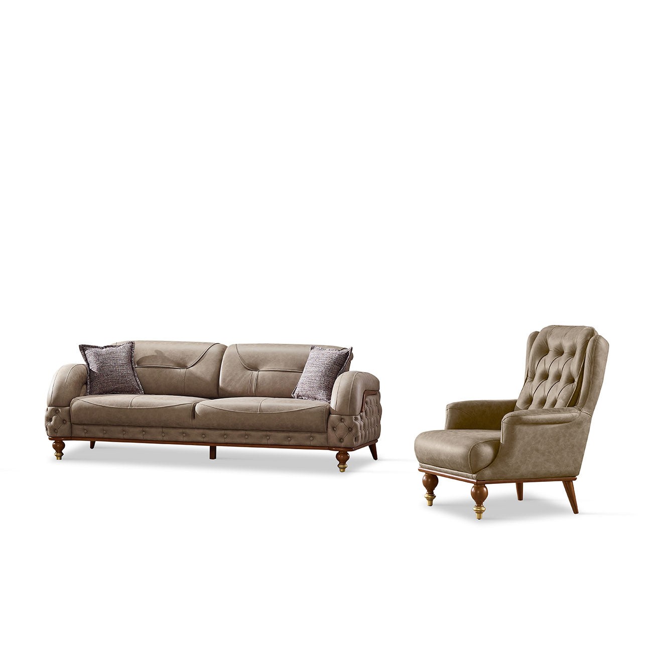 Couchgarnitur MONTE im Spar Set, 3-Sitzer mit Bettfunktion