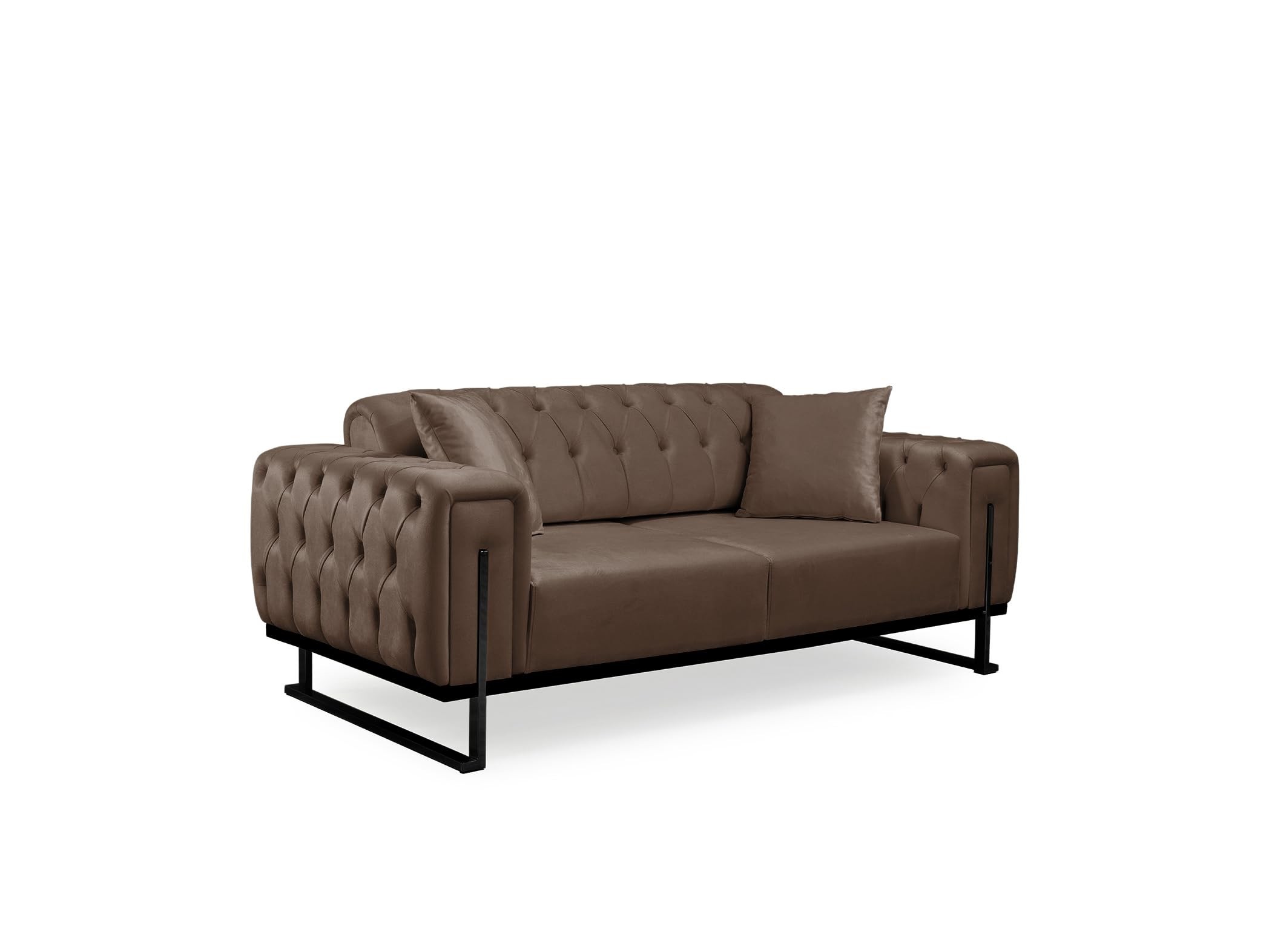 Bienne Furniture Couchgarnitur Harmonie 3-Sitzer+2-Sitzer+Sessel (Schwarz Farben, Braun)