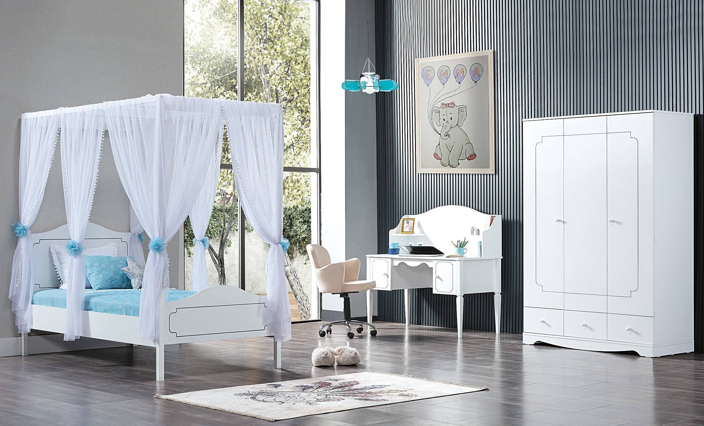 ELEGANT KİNDERZİMMER mit Himmelbett