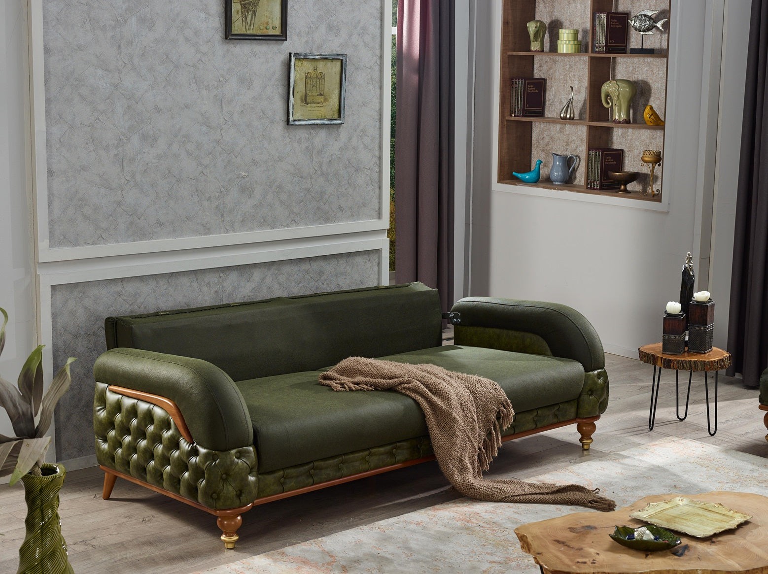 Couchgarnitur MONTE im Spar Set, 3-Sitzer mit Bettfunktion