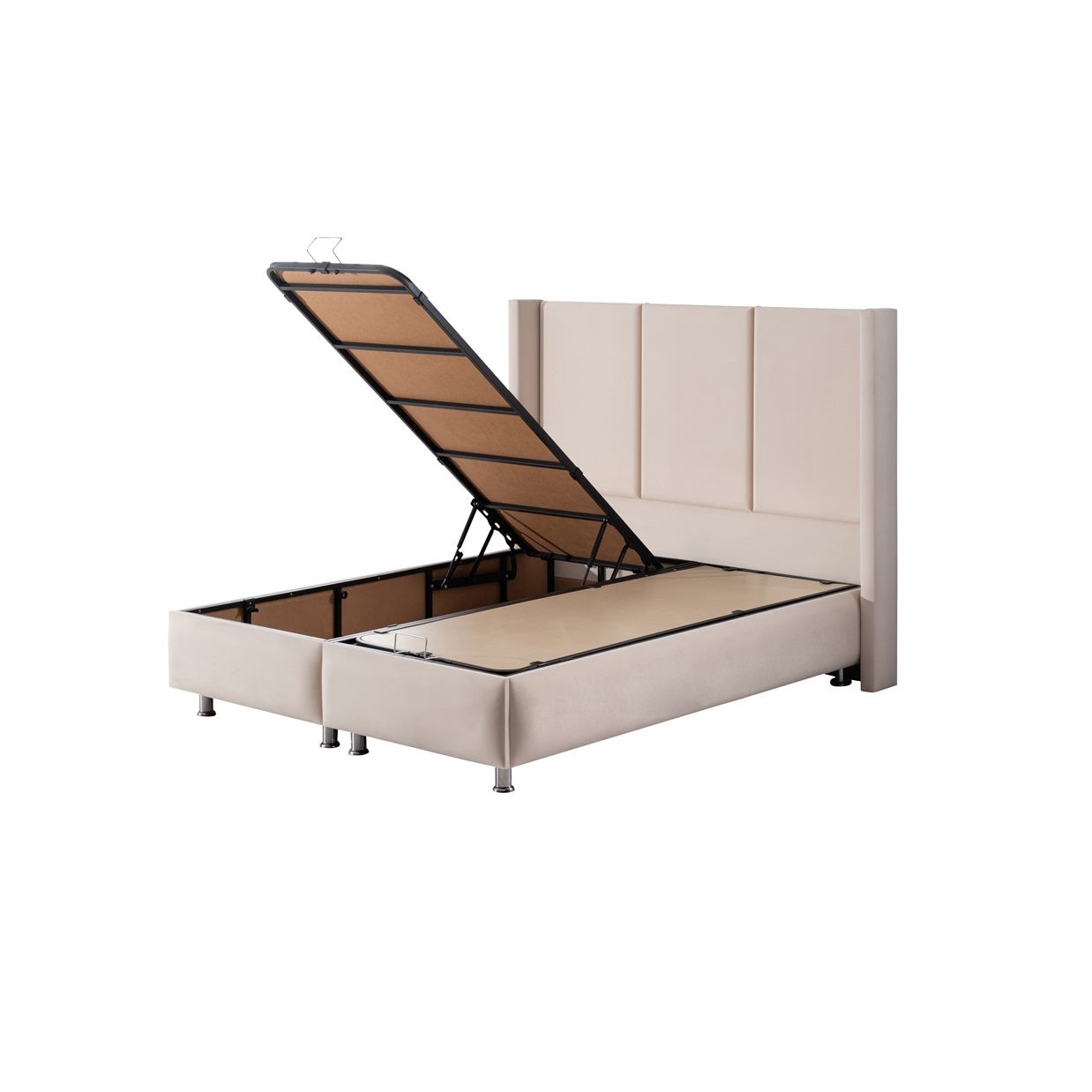 Boxspringbett PARİS mit Bettkasten inkl. Matratze