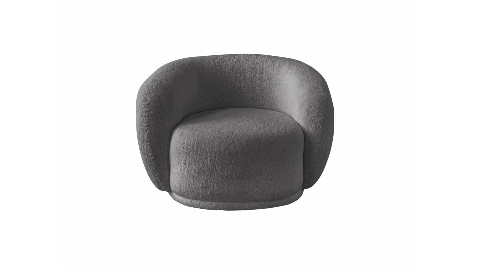 Sessel Bohne 1-Sitzer Lounch-Couch in Teddy-Plüschstoff
