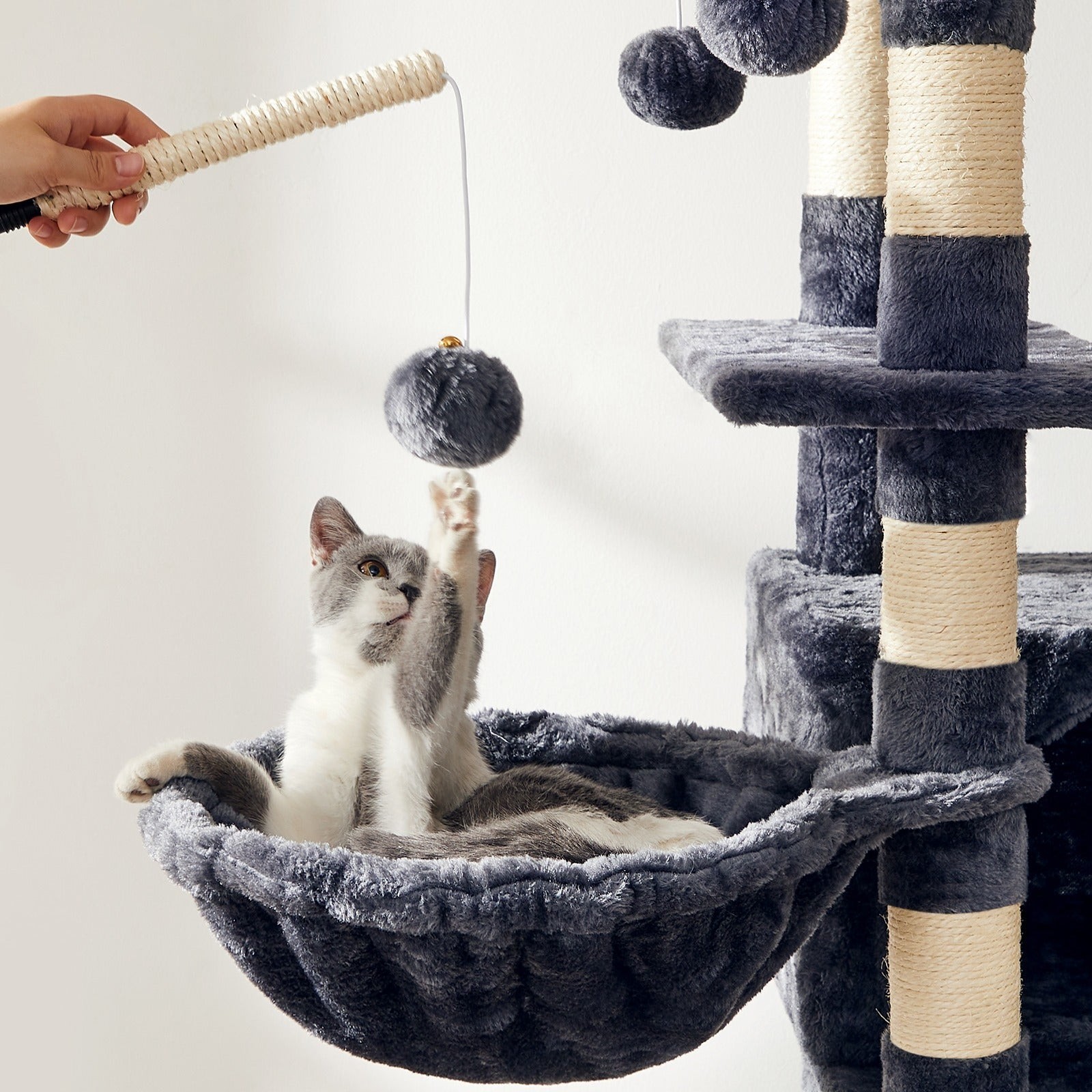 FEANDREA Kratzbaum, XXL Katzenbaum, 164 cm