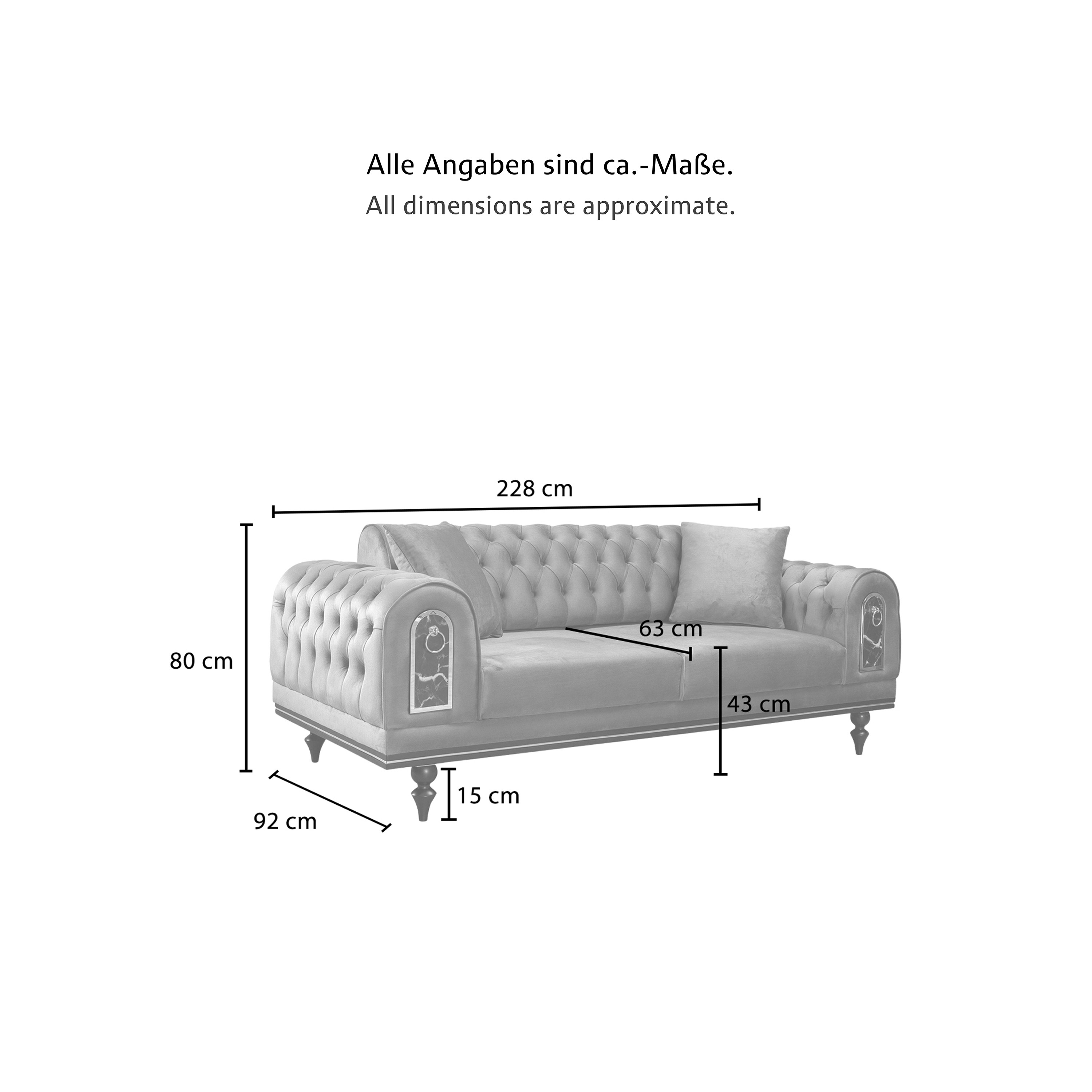 Couch 3-Sitzer Dragon un Versch. Farben