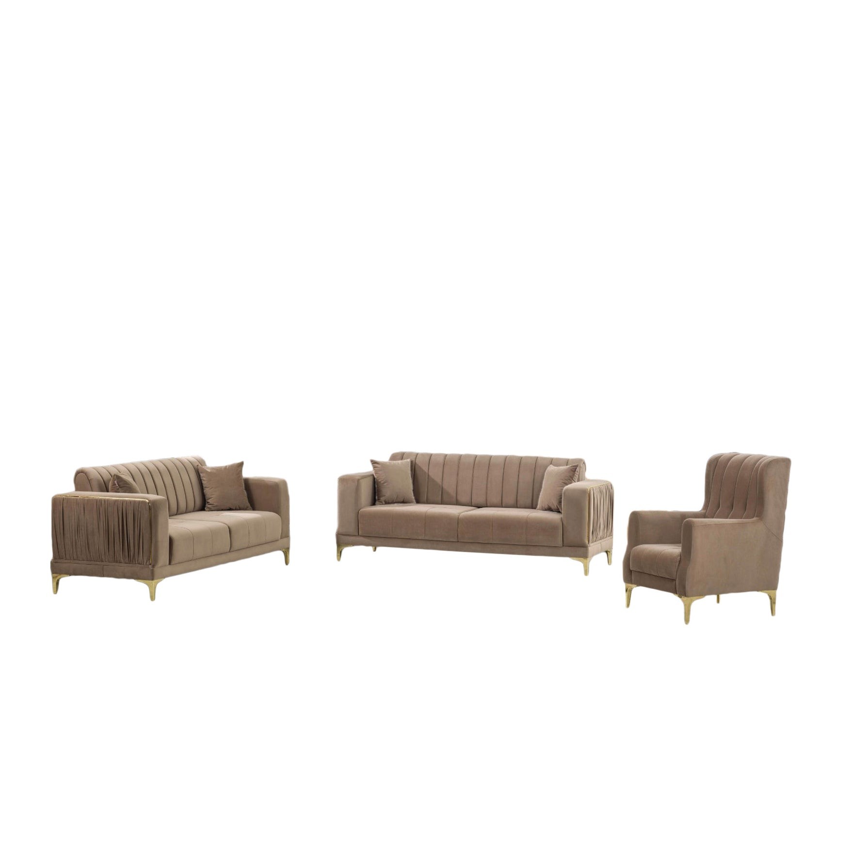 Couch-Set Polstergarnitur Palermo Spar-Set mit Bettfunktion